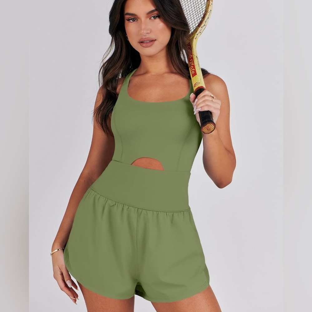Athletic Workout Romper Summer Running Exercise Jumpsuits Outfit Gym Yoga Clothe